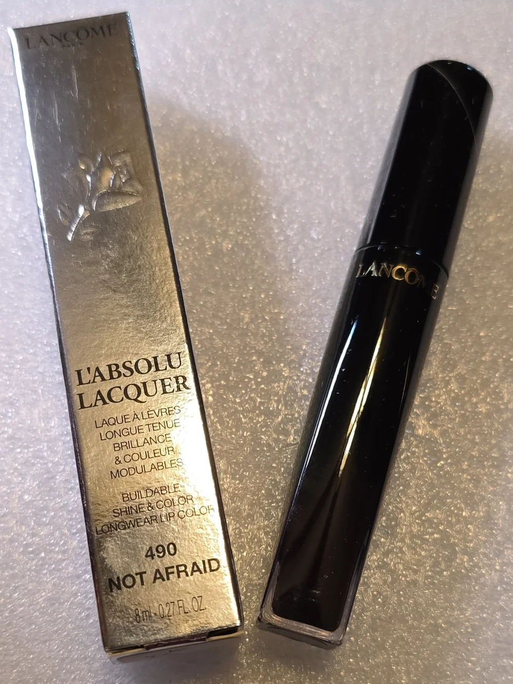 Lancome L'Absolu Lacquer Lip Color - Not Afraid (490) - Red